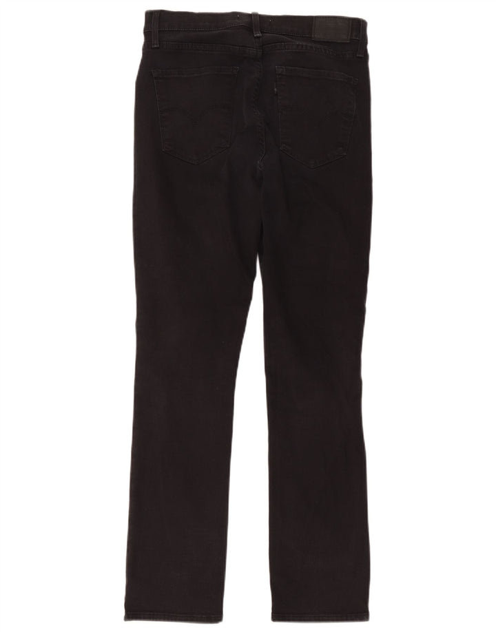 Levi's Womens 724 Højtaljede lige jeans W30 L30 sort bomuld