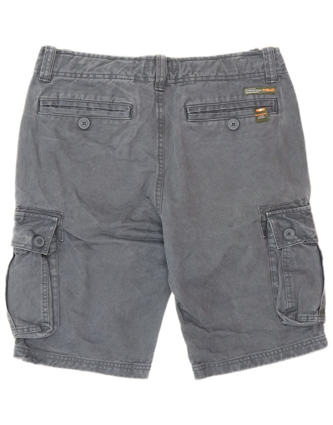 SUPERDRY Herre Cargo Shorts Medium W32 Grå Bomuld
