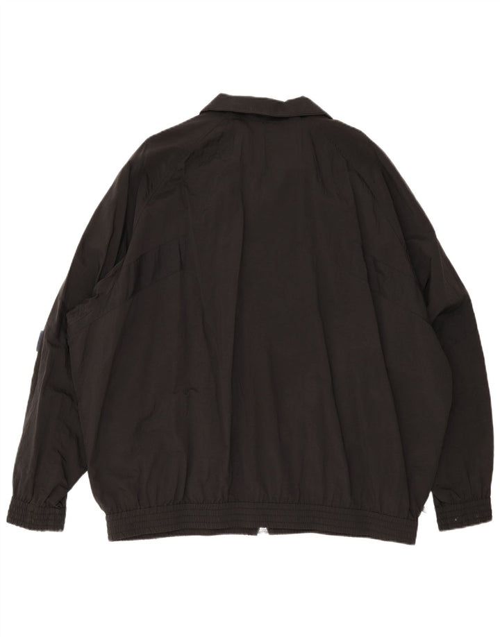 Adidas Herre Loose Fit Bomber Jacket UK 42 XL Sort Polyamid