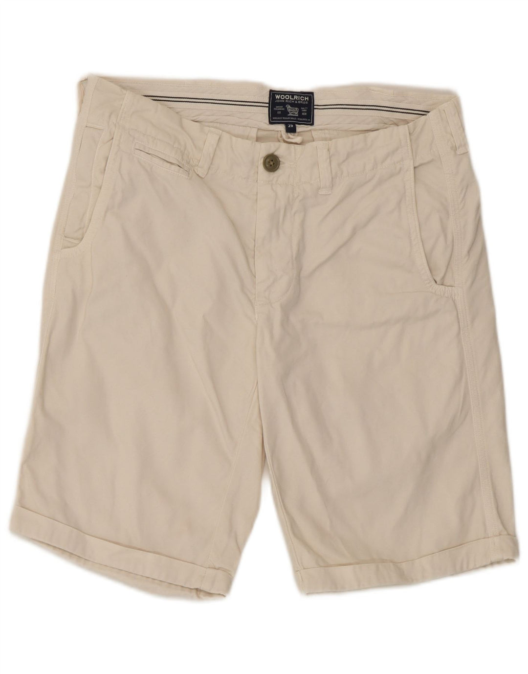 Woolrich Chino Shorts til mænd W29 Små råhvid bomuld