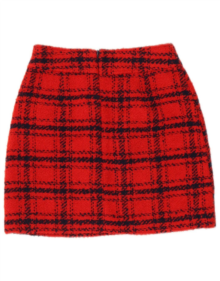 Piombo Dame Mini Nederdel IT 38 XS W26 Rødternet polyester