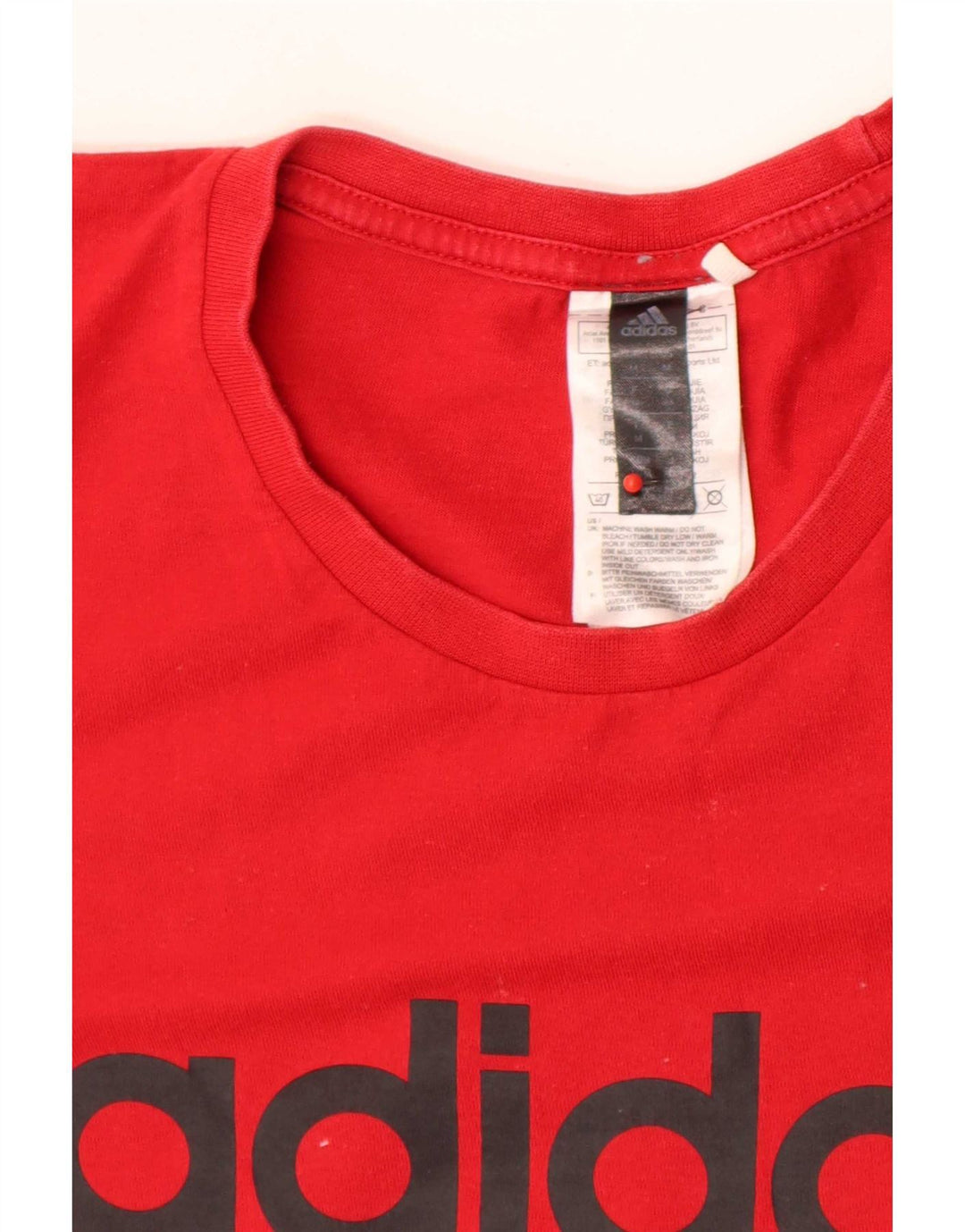 Adidas Herre grafisk T-shirt Top Medium Rød Bomuld