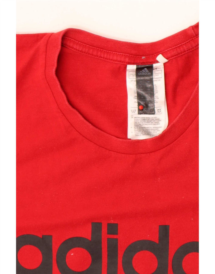 Adidas Herre grafisk T-shirt Top Medium Rød Bomuld