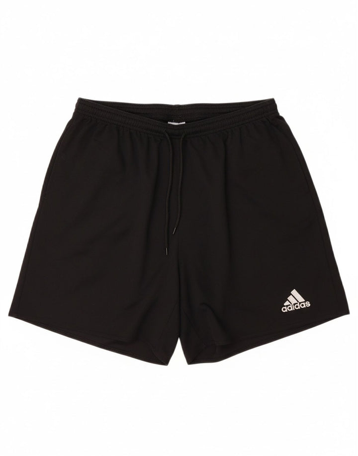 ADIDAS Womens Climalite Sport Shorts UK 14 Large Black Polyester