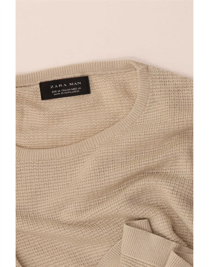 Zara Herre Top Langærmet Medium Beige