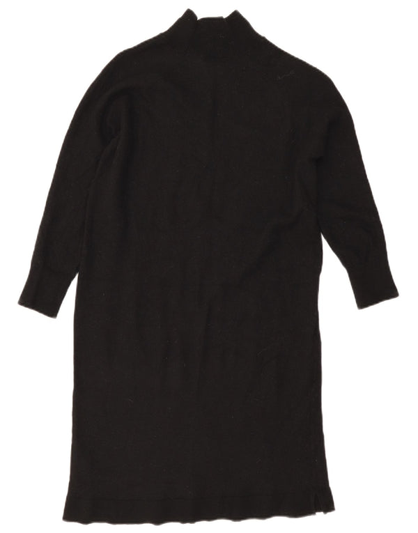 Massimo Dutti Dame 3/4-ærmet Jumper Dress UK 10 Small Navy Blue Wool