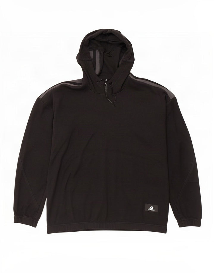 Adidas Herre hættetrøje Jumper Medium Sort Bomuld
