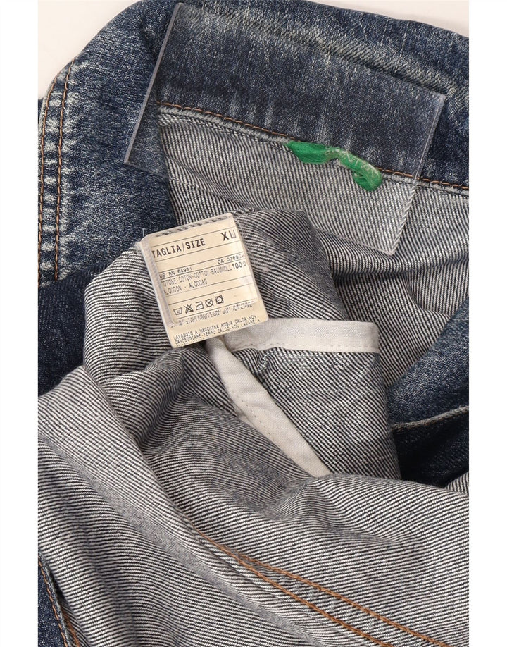 BENETTON Mens Denim Jacket UK 42 XL Navy Blue Cotton Vintage Benetton and Second-Hand Benetton from Messina Hembry 