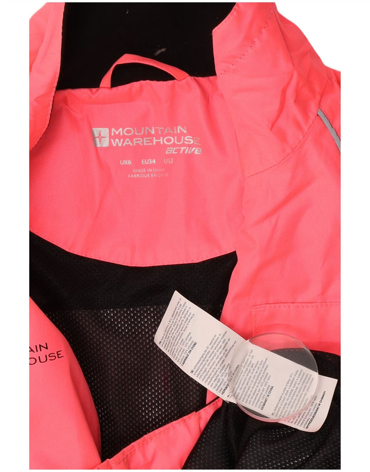 Mountain Warehouse Dame Regnjakke UK 6 XS Pink Colourblock Polyester