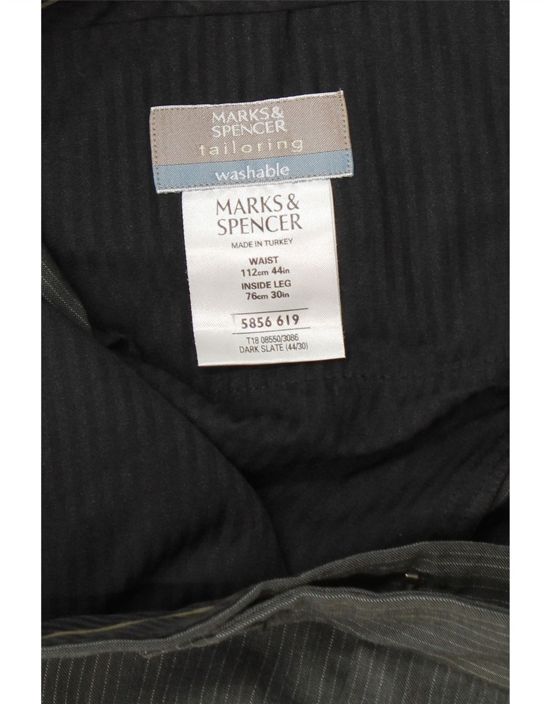Marks & Spencer Straight Suit Bukser til mænd W44 L30 Grå polyester