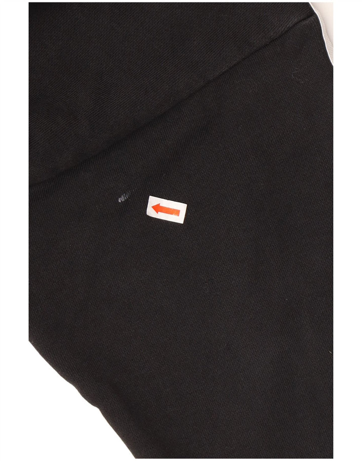 ADIDAS Dame Oversized Crop Hoodie Jumper UK 8 Small Black Bomuld