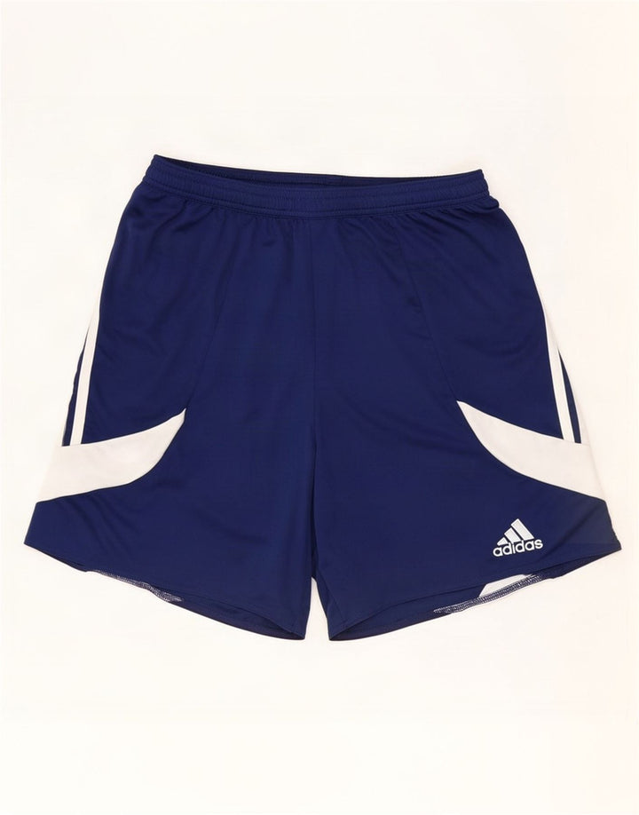 Adidas Herre Climalite Sport Shorts Medium Navy Blue Colourblock Polyester