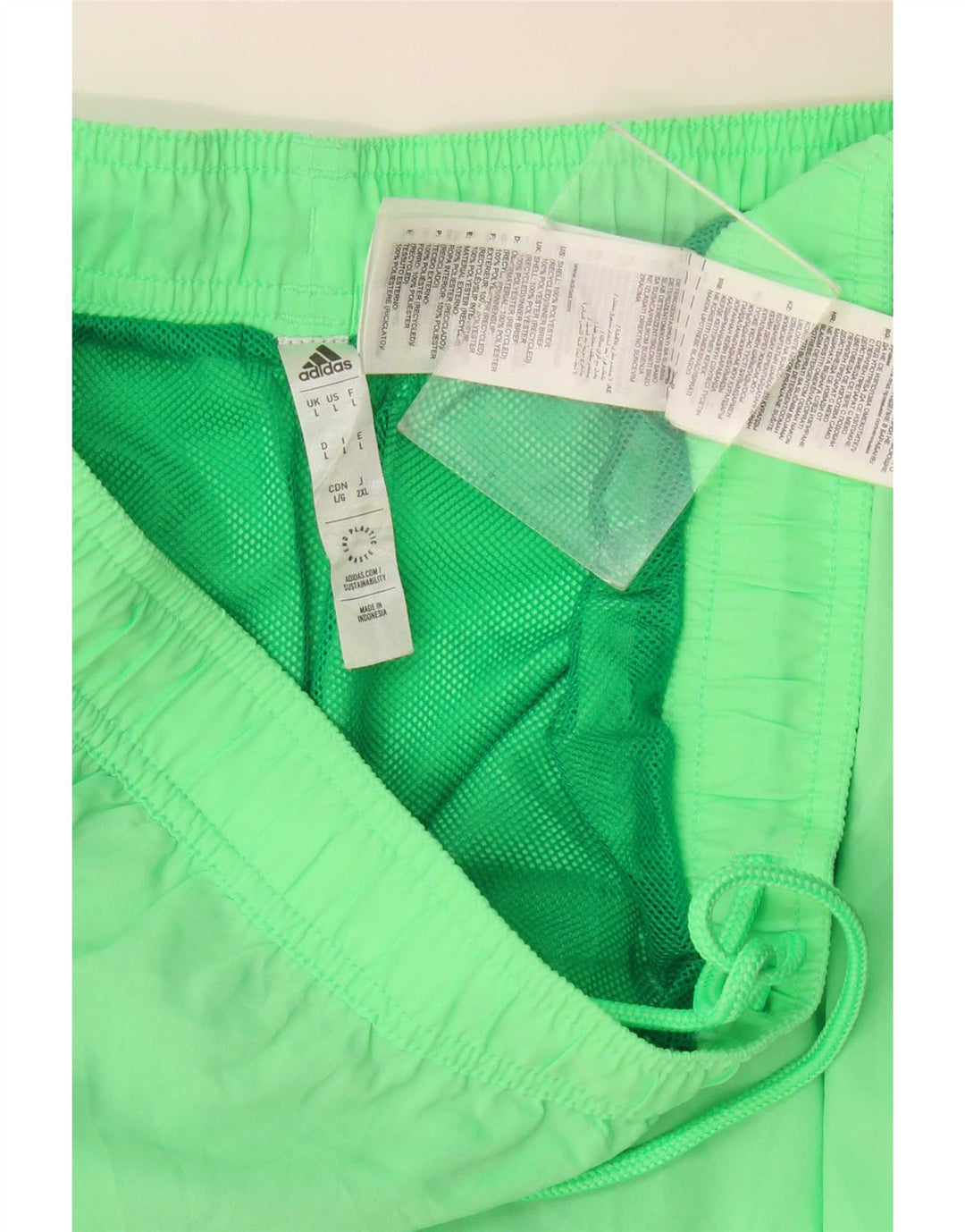Adidas Badeshorts til mænd, store grønne polyester