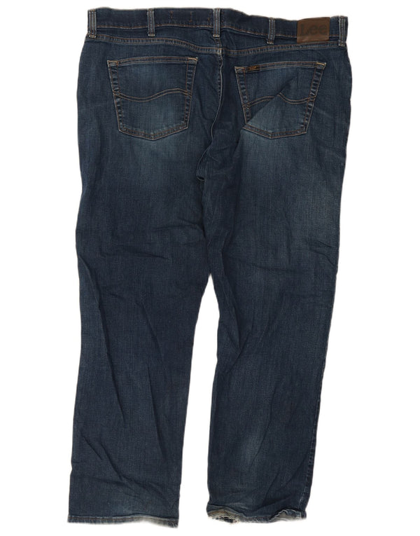Lee Herre Classic Fit Straight Jeans W42 L30 Blå Bomuld
