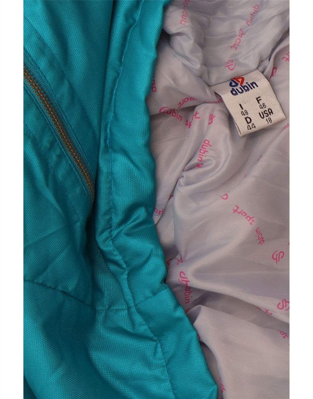 DUBIN Dame Oversized Skijakke EU 44 XL Blå Colourblock Sports