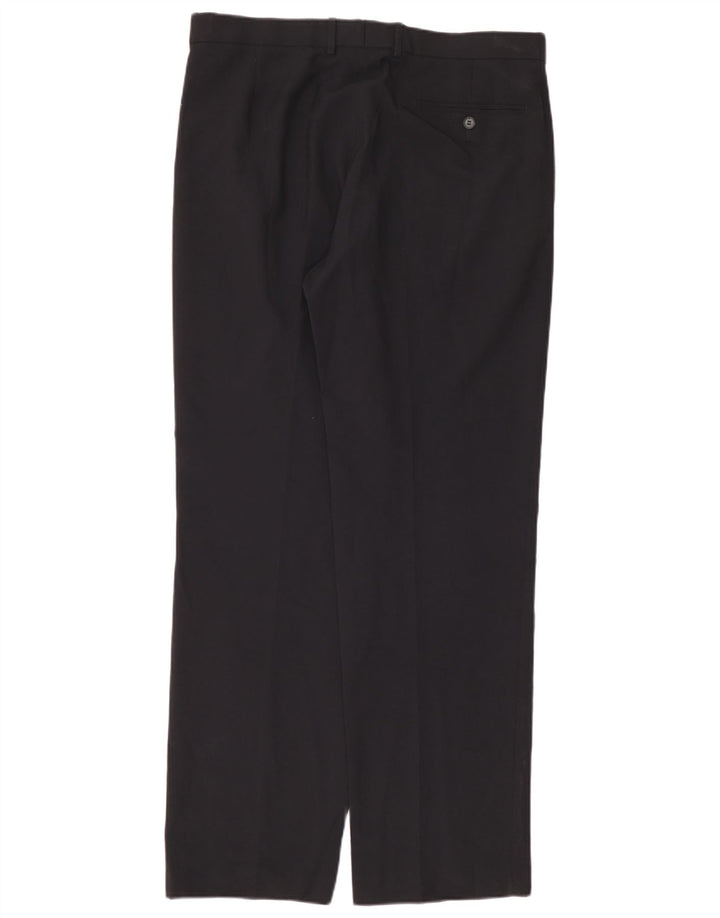 Marks & Spencer Straight Suit Bukser til mænd W36 L33 Marineblå polyester
