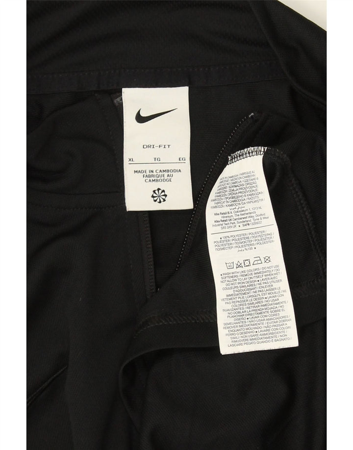 Nike herre Dri Fit træningsdragt topjakke XL sort polyester