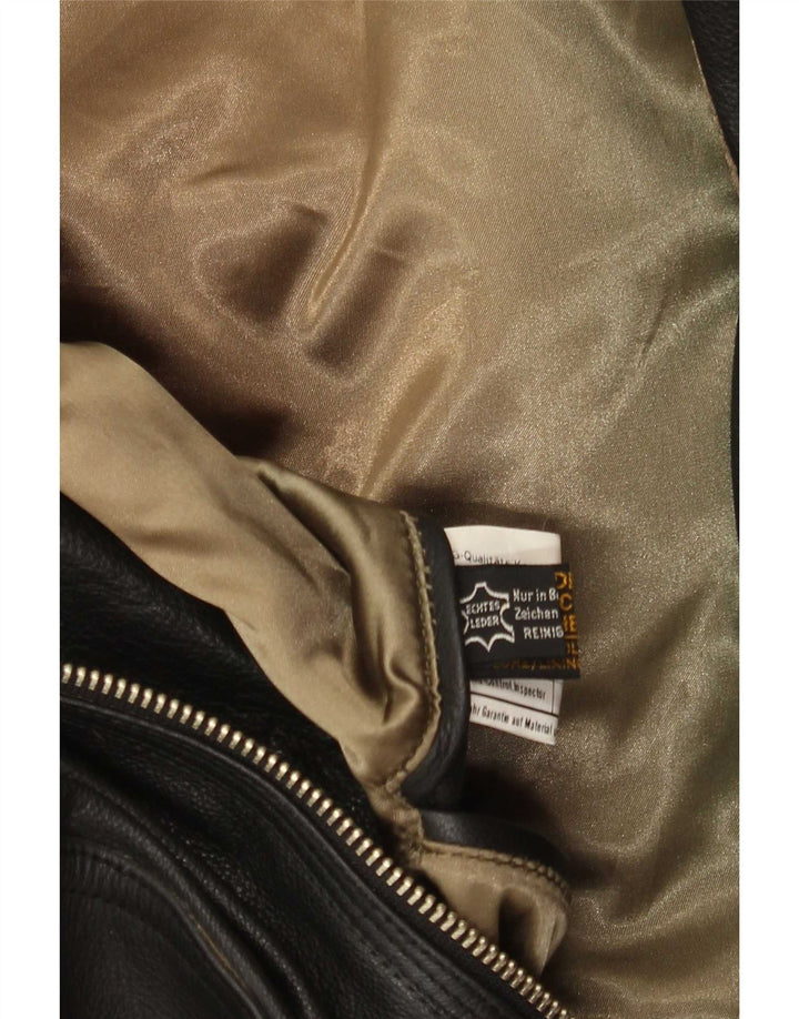 Vintage Herre Bomber Læderjakke UK 36 Lille sort læder