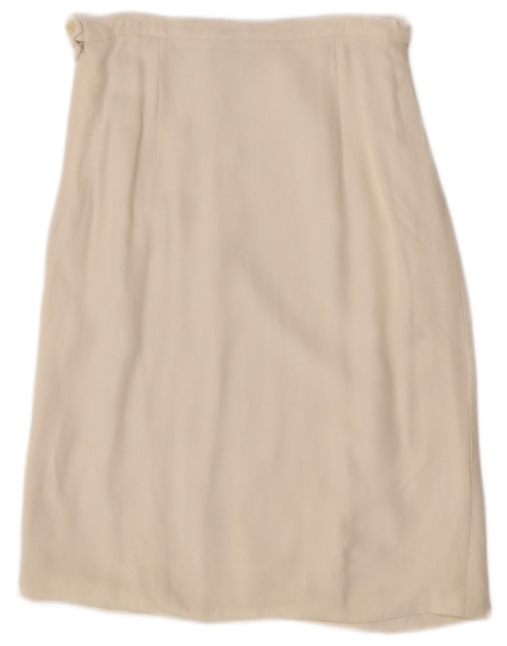 Max Mara Dame Midi Nederdel W28 Medium Off White