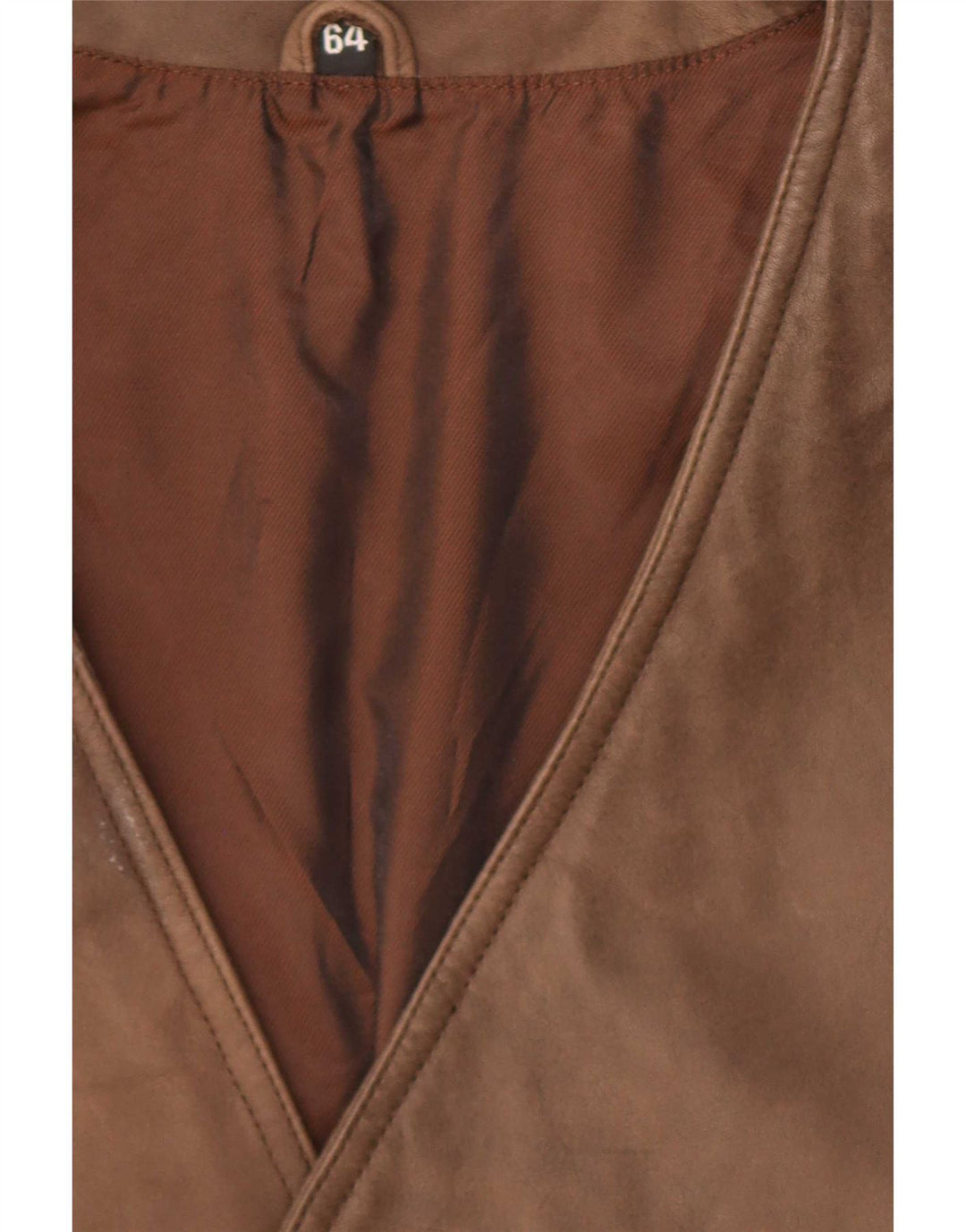 Vintage herre lædervest IT 64 5XL Brun