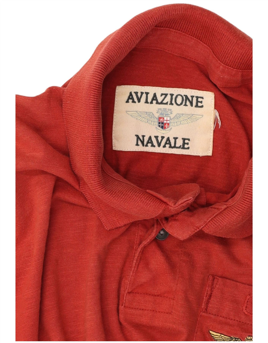 AVIAZIONE NAVALE Grafisk poloshirt til mænd Medium Rød