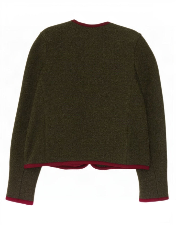 M & G Dame 3-knaps blazerjakke UK 16 Stor Khaki Wool