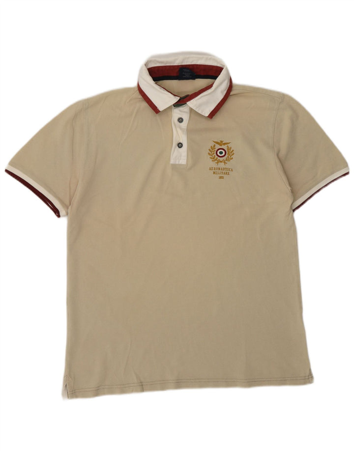 AERONAUTICA MILITARE Mens Polo Shirt Medium Beige