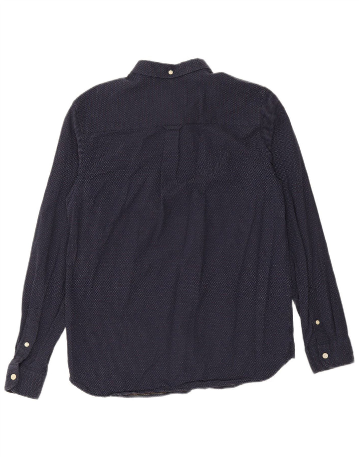 LYLE & SCOTT Herreskjorte Medium Navyblå plettet bomuld