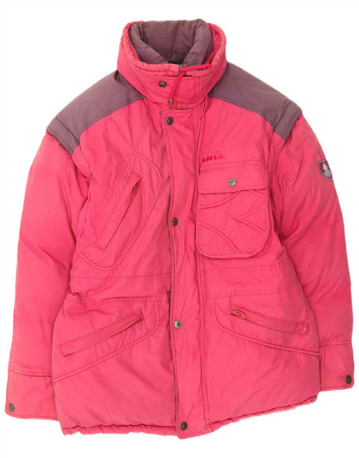 Diadora Herre polstret jakke UK 36 Lille Pink Colourblock Polyester