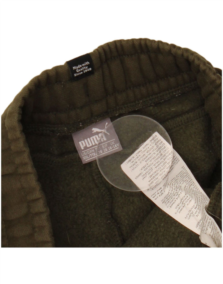 Puma Drenge Træningsdragt Bukser Joggers 15-16 år Khaki Bomuld