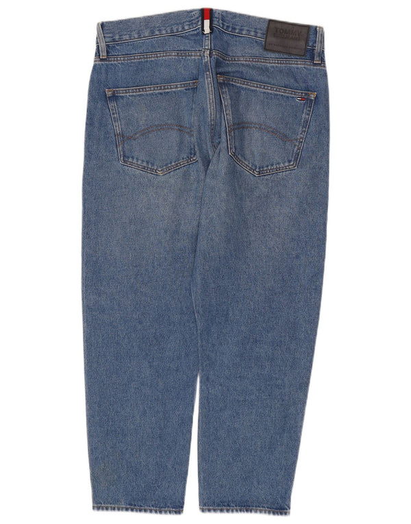 TOMMY HILFIGER Herre Relaxed Fit Cropped Jeans W31 L25 Blå Bomuld
