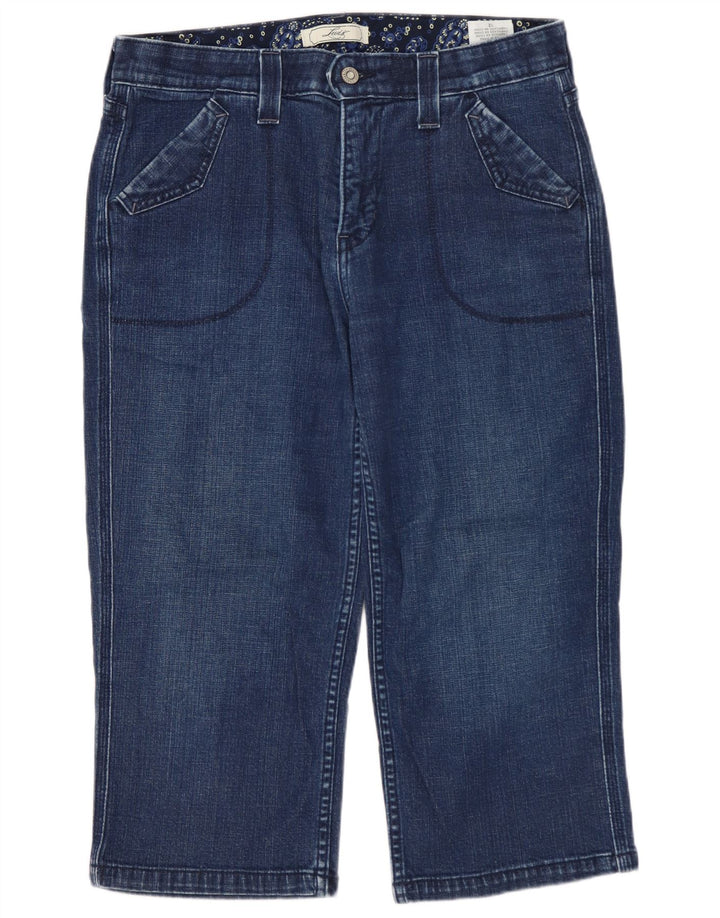 LEVI'S Dame Capri Jeans US 12 Large W32 L20 Marineblå Bomuld