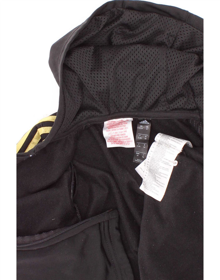 Adidas Boys Zip Hoodie Sweater 2-3 År Sort Polyester