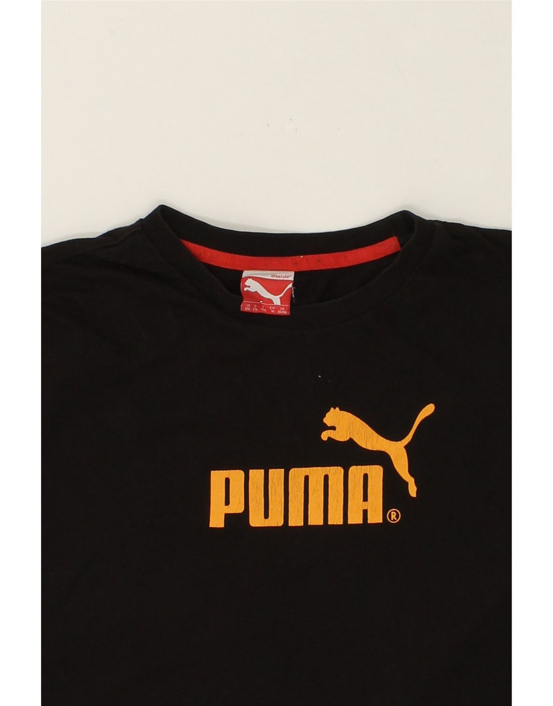 PUMA Boys Graphic T-Shirt Top 13-14 Years XL Black Vintage Puma and Second-Hand Puma from Messina Hembry 