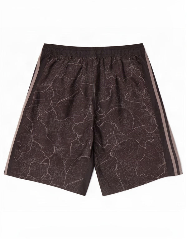 Adidas Herre Munster Rugby Sports Shorts Små sorte Geometriske