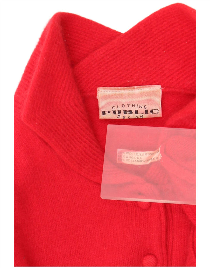 Offentlig Dame Polo Neck Jumper Sweater EU 44 XL Rød Uld