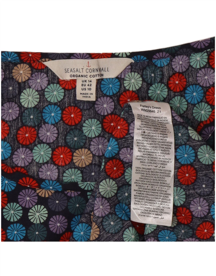Seasalt Cornwall Dame A-Line Kjole UK 14 Large Multicolored Spotted