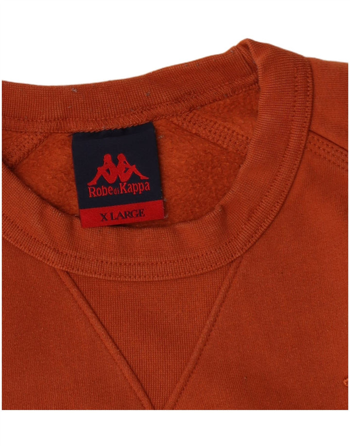 Kappa Herre Sweatshirt Jumper XL Orange Bomuld