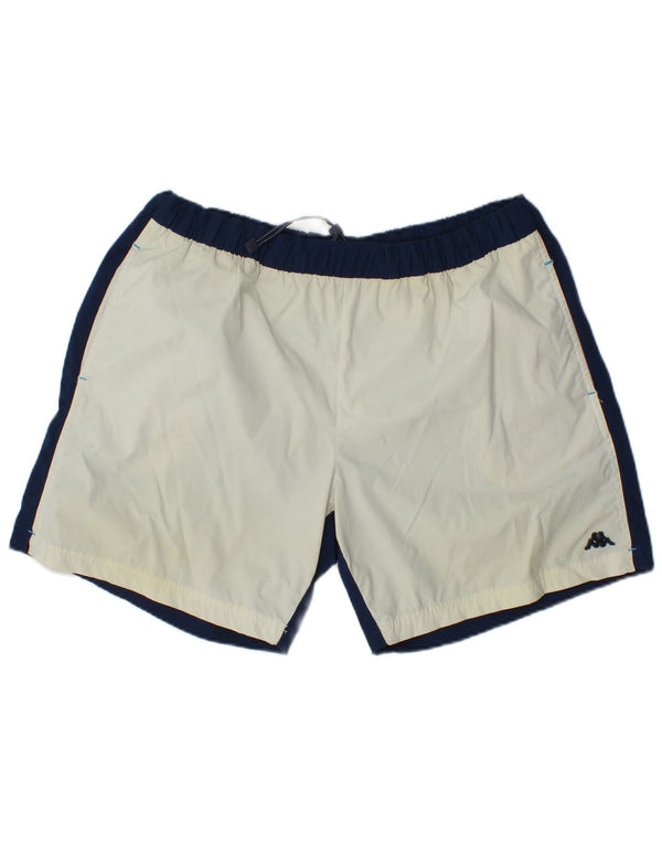 Kappa Herre Sportshorts 2XL Off White Colourblock Polyamid Sports