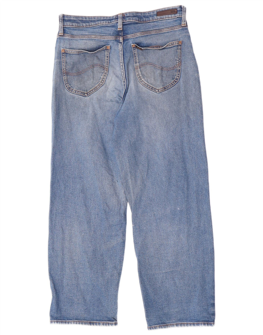 Lee Womens Crop Jeans med brede ben W29 L26 blå bomuld