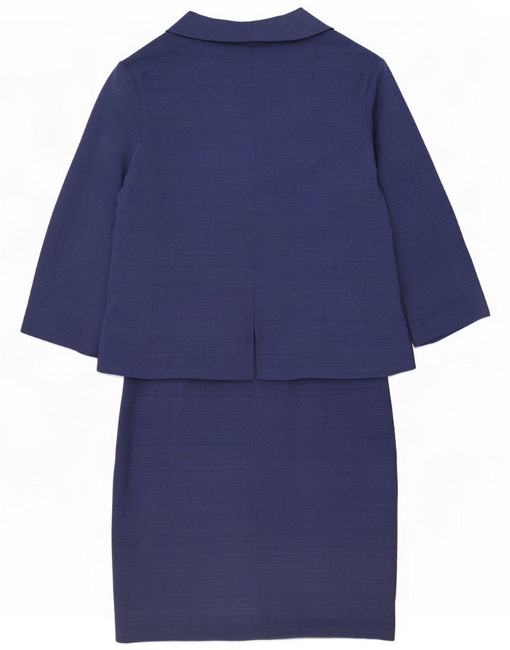 Vintage Dame 3/4 ærmer 3 knap 2-delt sæt UK 14 Medium Navy Blue