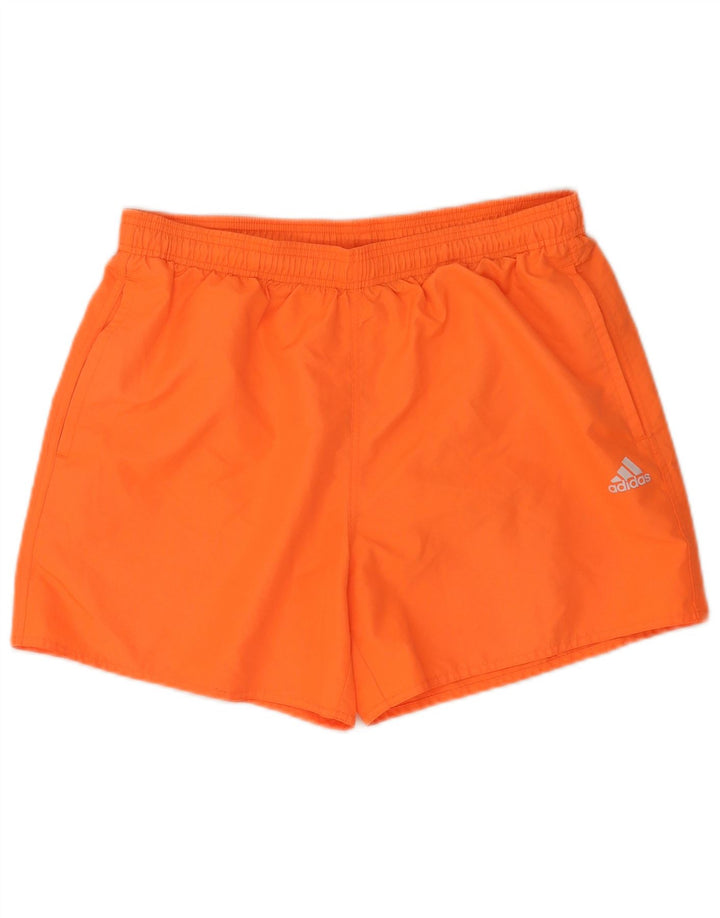 Adidas Badeshorts til mænd store orange polyester