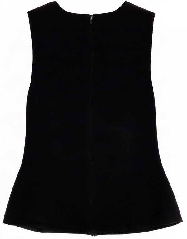 Zara Dame ærmeløs bluse Top UK 8 Small Navy Blue