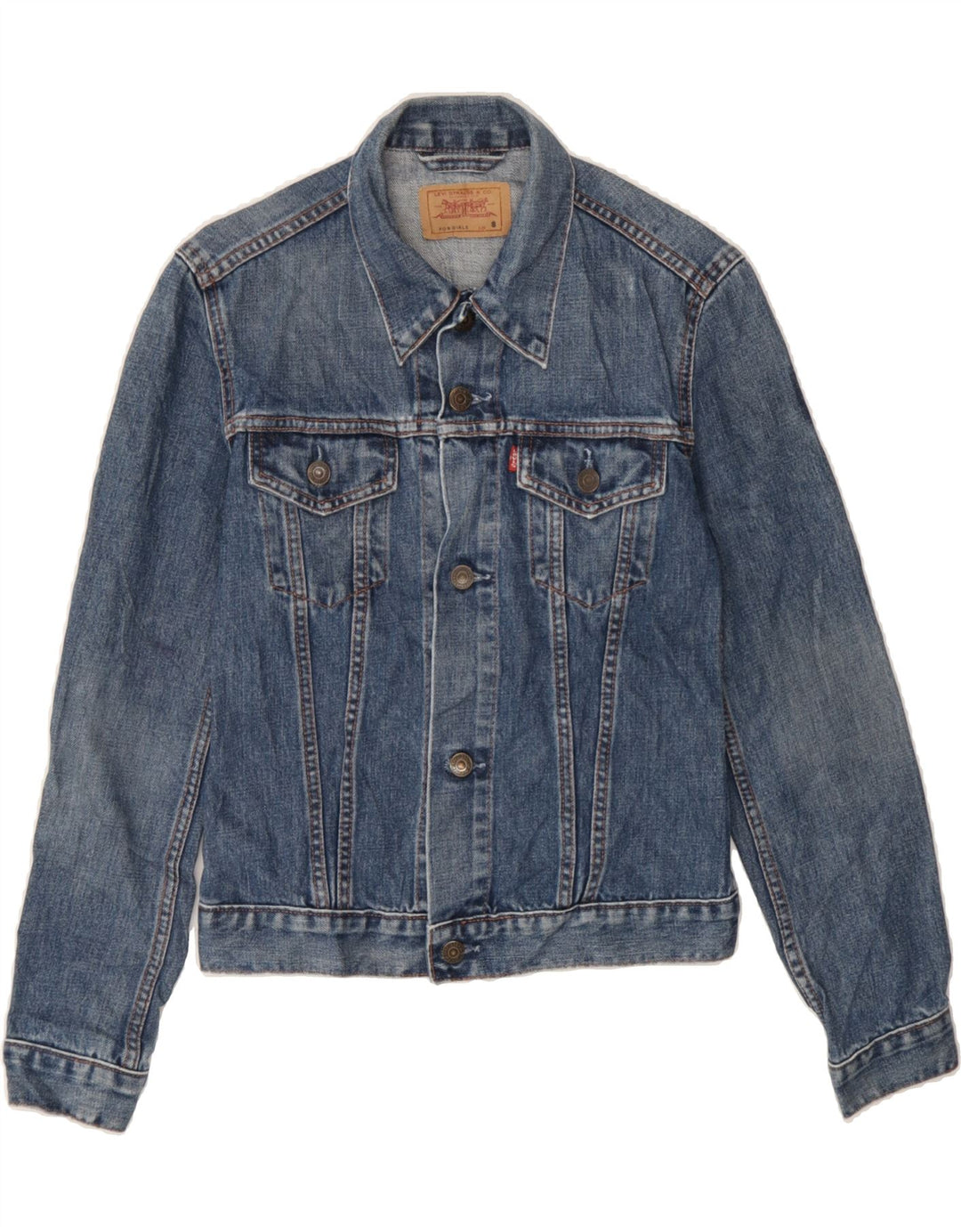 LEVI'S Girls Denim Jacket 10-11 Years Small  Blue Cotton Vintage Levi's and Second-Hand Levi's from Messina Hembry 
