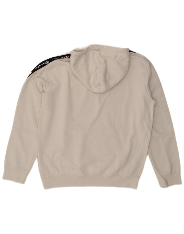 Champion Herre grafisk hættetrøje Jumper Medium White Colourblock Bomuld