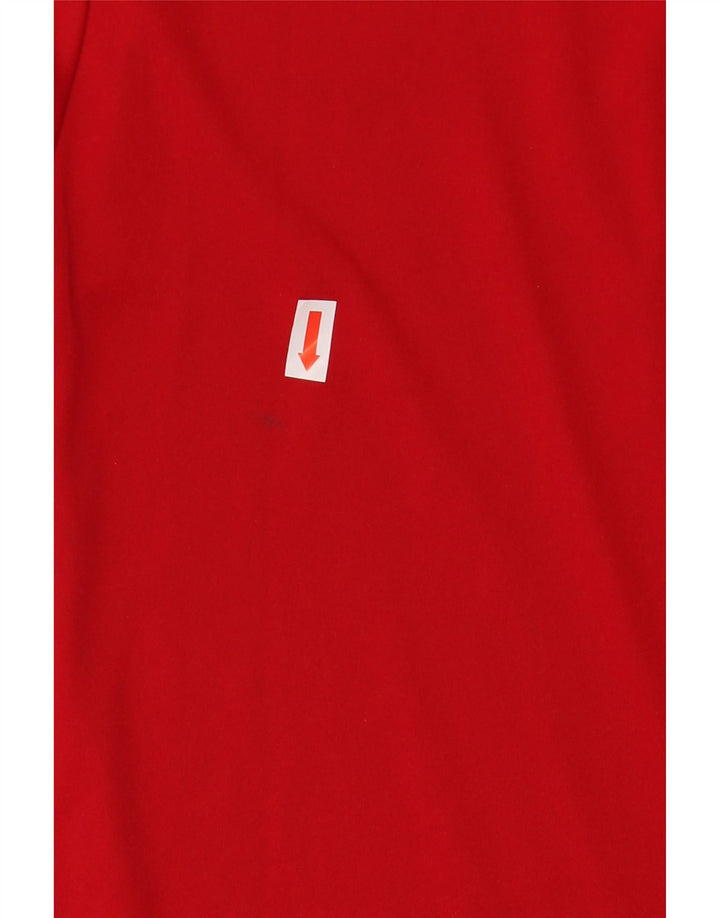 ADIDAS Herre Climalite T-Shirt Top XL Rød Colourblock Polyester