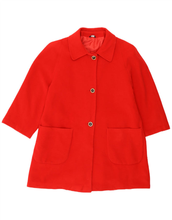 Vintage overfrakke til kvinder UK 16 Large Red