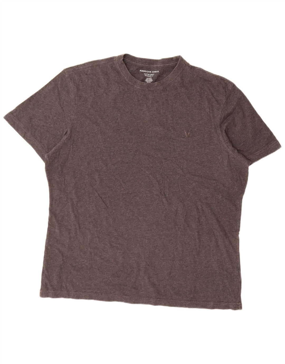 American Eagle Herre Standard Fit T-Shirt Top XL Grå Bomuld