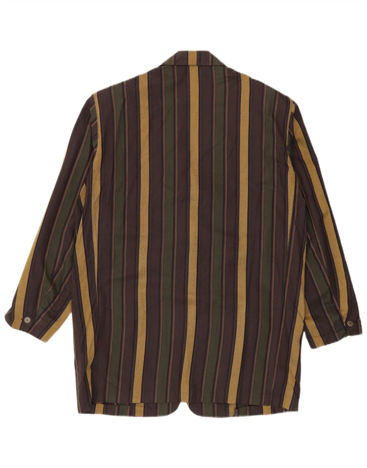 Weekend Dame 1 Knap Blazer Jakke UK 14 Stor Flerfarvet Stribet