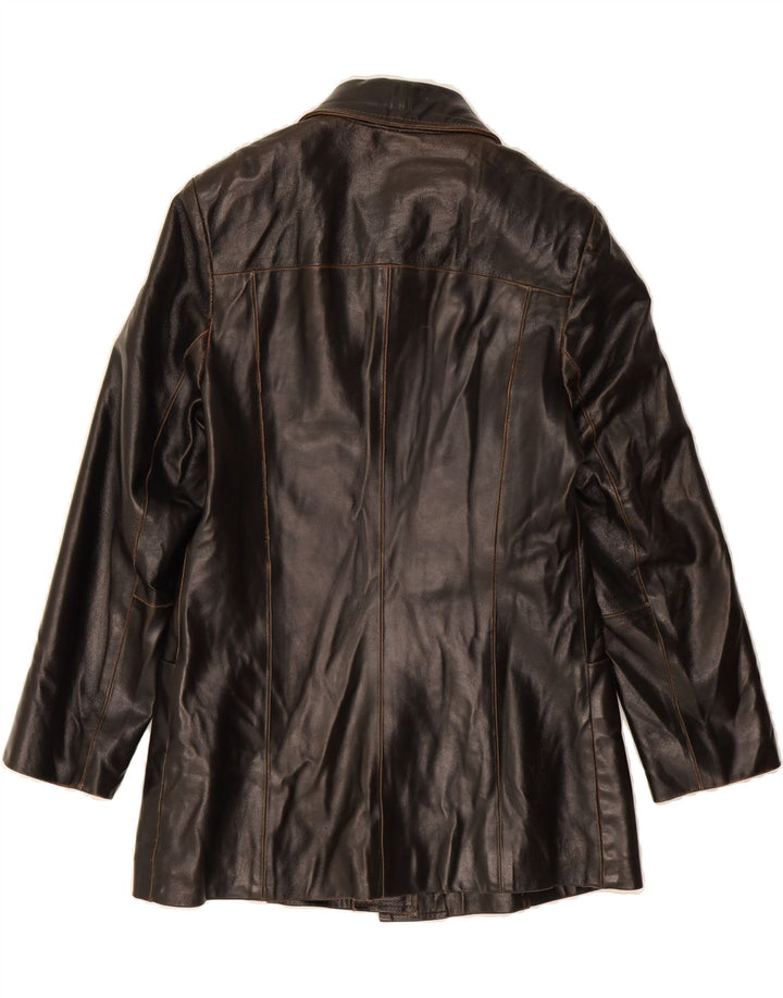 MASTERPELLE Womens Leather Jacket IT 46 Large Black Leather Vintage Masterpelle and Second-Hand Masterpelle from Messina Hembry 